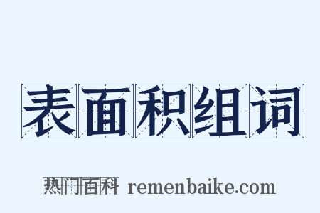 表面积组词是什么意思的图片